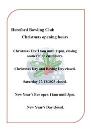 Christmas & New Year Opening Times